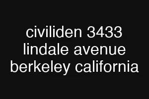 civiliden 3433 lindale avenue berkeley california