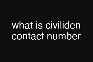what is civiliden contact number